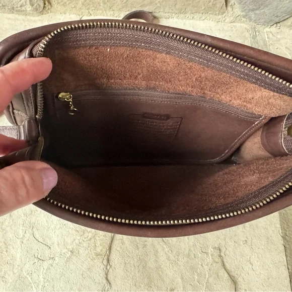 Coach Dark Brown Leather Crossbody Bag - Picture 6 of 15